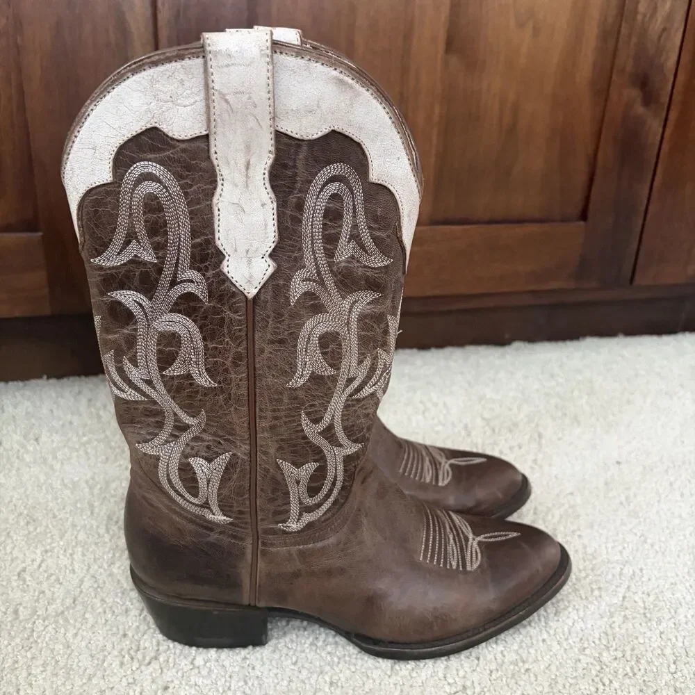 EUC Idyllwind Women’s Banter Western Boots Brown Leather Size 9 Cowgirl Cowboy